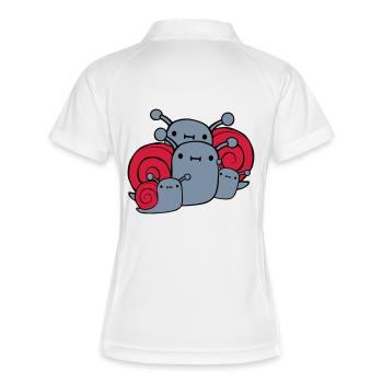 Parents Children Snails - Women's Polo breathable - white/navy - Back