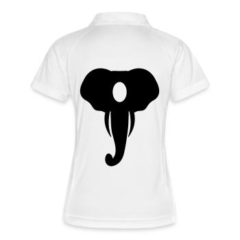 Tête d’éléphant Cercle d’animaux cadeau - Polo respirant Femme - blanc/marine - Dos