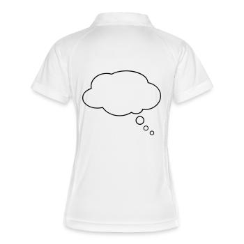 parlant bulle - comic - Polo respirant Femme - blanc/marine - Dos