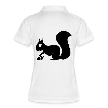 squirrel acorn cute animal - Women's Polo breathable - white/navy - Back