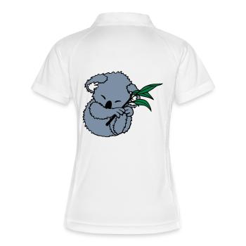 Koala - Frauen Polo atmungsaktiv - Weiß/Navy - Hinten