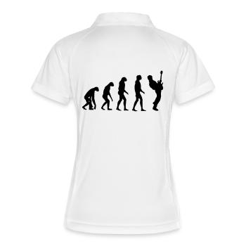 bass player evolution - Polo respirant Femme - blanc/marine - Dos