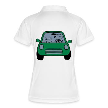 Papa Child Car - Women's Polo breathable - white/navy - Back