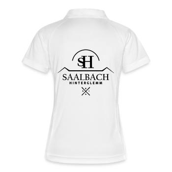 Saalbach logo SKI-X - Polo respirant Femme - blanc/marine - Dos