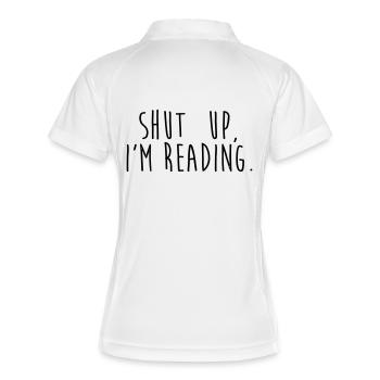 Shut up, i'm reading - Women's Polo breathable - white/navy - Back
