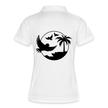 Oiseaux de paradis - Polo respirant Femme - blanc/marine - Dos