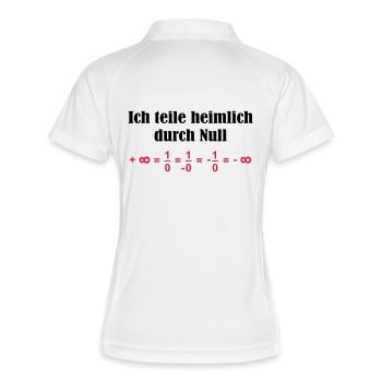 durch Null - Frauen Polo atmungsaktiv - Weiß/Navy - Hinten