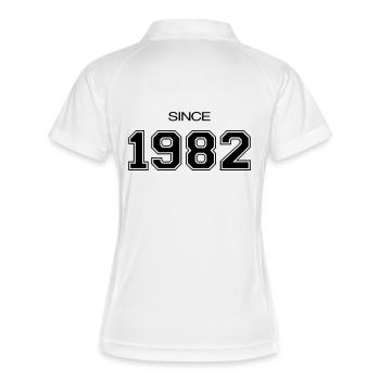 cadeau d'anniversaire 1982 - Polo respirant Femme - blanc/marine - Dos