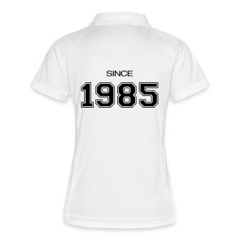 Cadeau d'anniversaire 1985 - Polo respirant Femme - blanc/marine - Dos