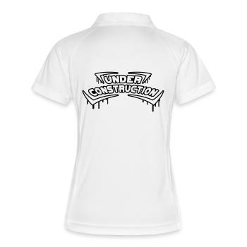 Under Construction - Polo respirant Femme - blanc/marine - Dos