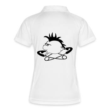 Punk Head DWD - Frauen Polo atmungsaktiv - Weiß/Navy - Hinten