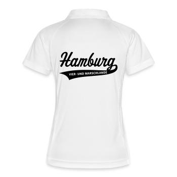 Hambourg - Quatre-et Marschlande - Polo respirant Femme - blanc/marine - Dos