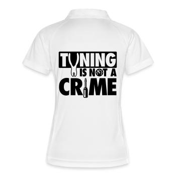 Tuning is not a crime - Frauen Polo atmungsaktiv - Weiß/Navy - Hinten