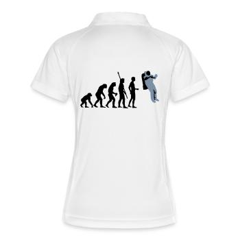 evolution_astronaut_2c - Polo respirant Femme - blanc/marine - Dos