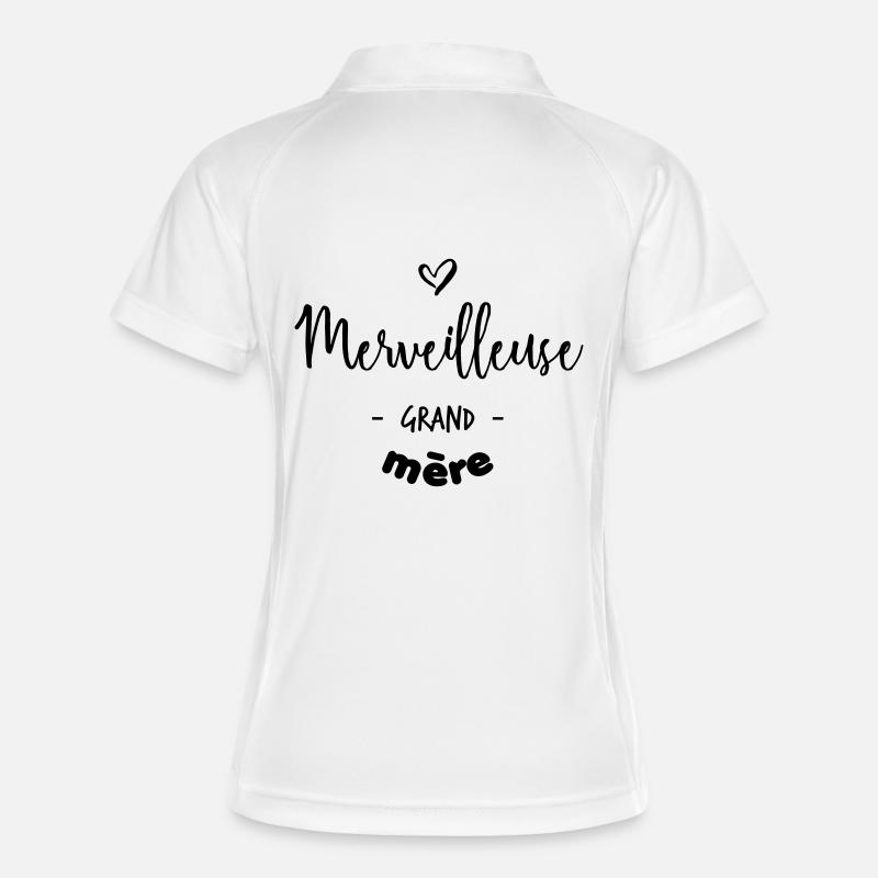 merveilleuse grand-mère - Polo respirant Femme - blanc/marine