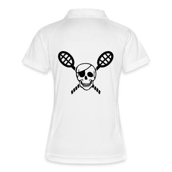 Tête de mort tennis - Polo respirant Femme - blanc/marine - Dos