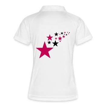 Star, les étoiles - Polo respirant Femme - blanc/marine - Dos