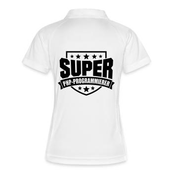 Super PHP-Programmierer - Frauen Polo atmungsaktiv - Weiß/Navy - Hinten