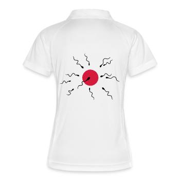 ovum and sperm cells - Polo respirant Femme - blanc/marine - Dos
