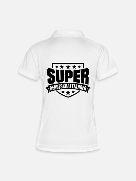 Super Berufskraftfahrer - Frauen Polo atmungsaktiv - Weiß/Navy