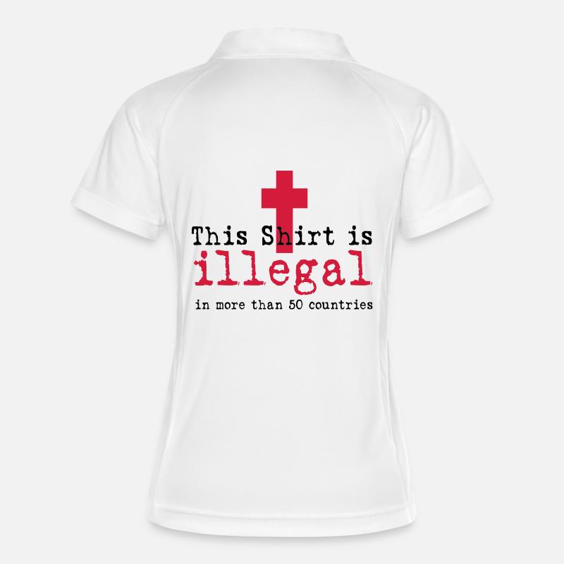 ILLEGAL - Women's Polo breathable - white/navy