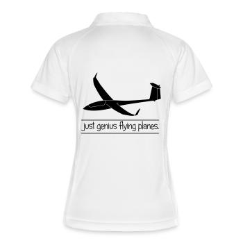 Vol pilote pilote genie pilote cadeau - Polo respirant Femme - blanc/marine - Dos