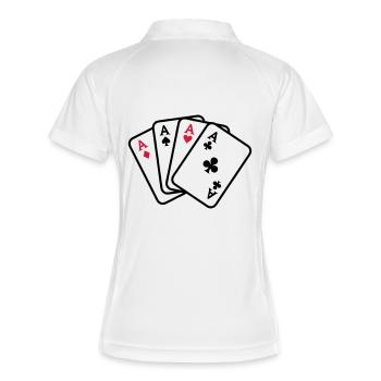 Poker - Polo respirant Femme - blanc/marine - Dos