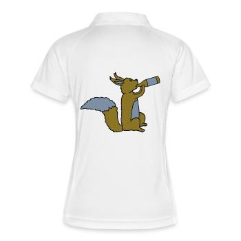 Beer-drinking squirrel - Women's Polo breathable - white/navy - Back