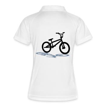 BMX, Bicycle Motocross - Women's Polo breathable - white/navy - Back