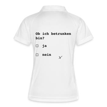 Party - Frauen Polo atmungsaktiv - Weiß/Navy - Hinten