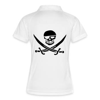 the pirate - Women's Polo breathable - white/navy - Back
