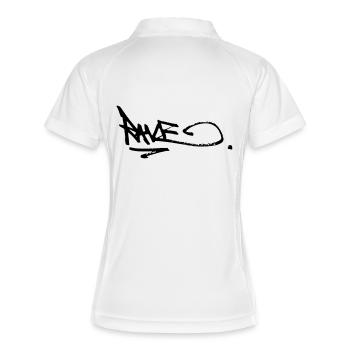 rzhw_tag2 - Frauen Polo atmungsaktiv - Weiß/Navy - Hinten