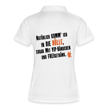 Hölle - Frauen Polo atmungsaktiv - Weiß/Navy - Hinten