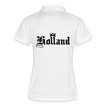 Holland with crown - Women's Polo breathable - white/navy - Back