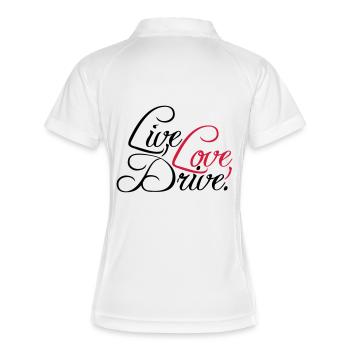 Vivre la conception de l'amour en voiture - Polo respirant Femme - blanc/marine - Dos