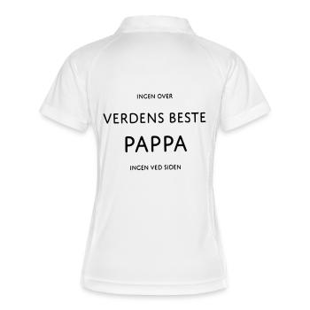 der beste Vater der Welt - Frauen Polo atmungsaktiv - Weiß/Navy - Hinten