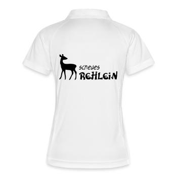 Faon faon faon timide animal sauvage timide - Polo respirant Femme - blanc/marine - Dos