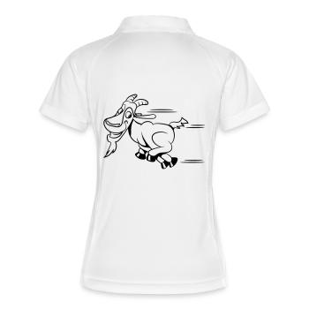 Courir la chèvre - Polo respirant Femme - blanc/marine - Dos