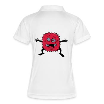 Bienvenue monstre drôle - Polo respirant Femme - blanc/marine - Dos