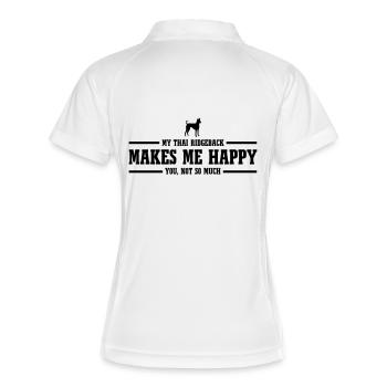 THAI RIDGEBACK me rend heureux - Polo respirant Femme - blanc/marine - Dos