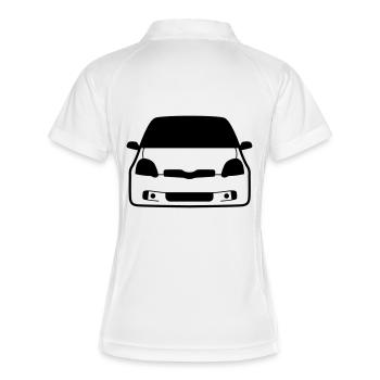 JDM Car eyes TS | T-shirts JDM - Women's Polo breathable - white/navy - Back