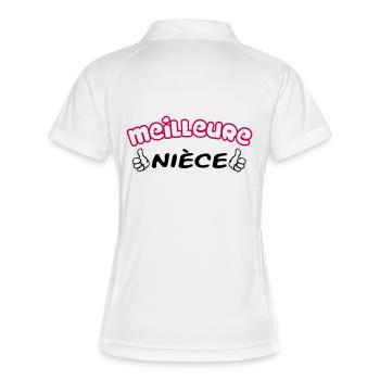 Meilleure Nièce - Polo respirant Femme - blanc/marine - Dos