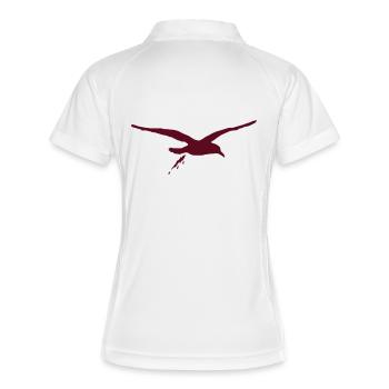 moewenschiss - Women's Polo breathable - white/navy - Back