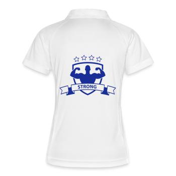 strong_2 - Women's Polo breathable - white/navy - Back