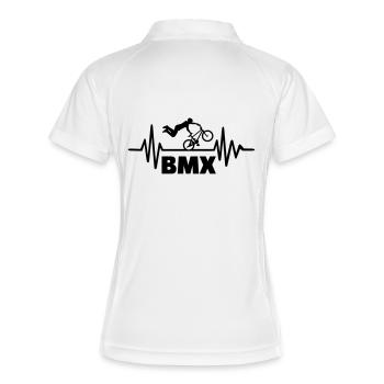 BMX - Polo respirant Femme - blanc/marine - Dos