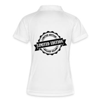 limited edition 01 - Frauen Polo atmungsaktiv - Weiß/Navy - Hinten