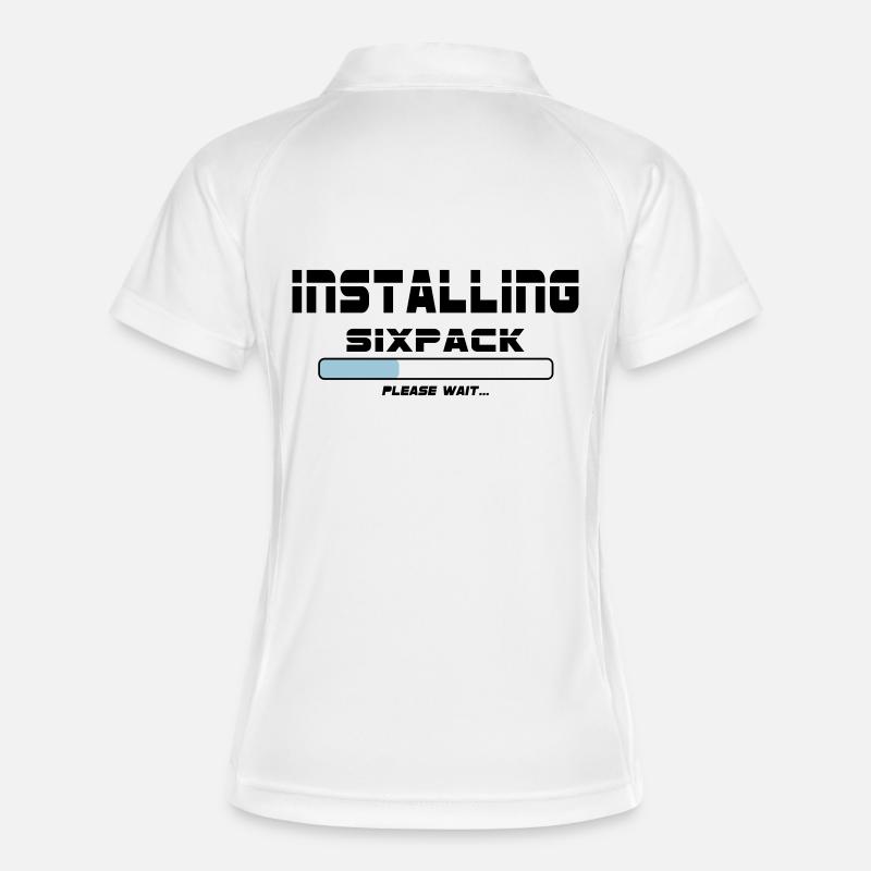 installing sixpack - Women's Polo breathable - white/navy