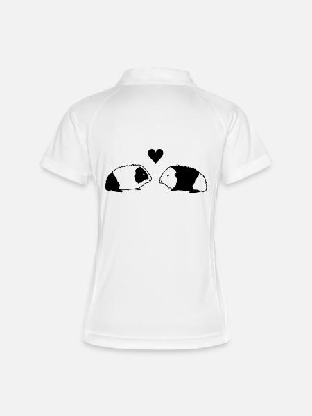 Guinea pig love - Women's Polo breathable - white/navy