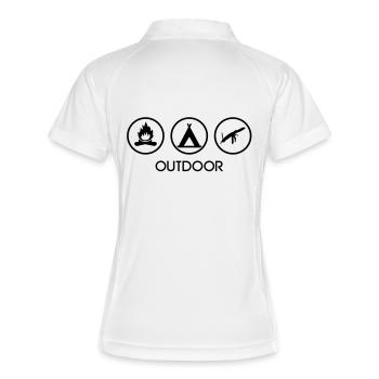 outdoor___f1 - Polo respirant Femme - blanc/marine - Dos