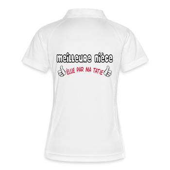 Meilleure nièce - Polo respirant Femme - blanc/marine - Dos